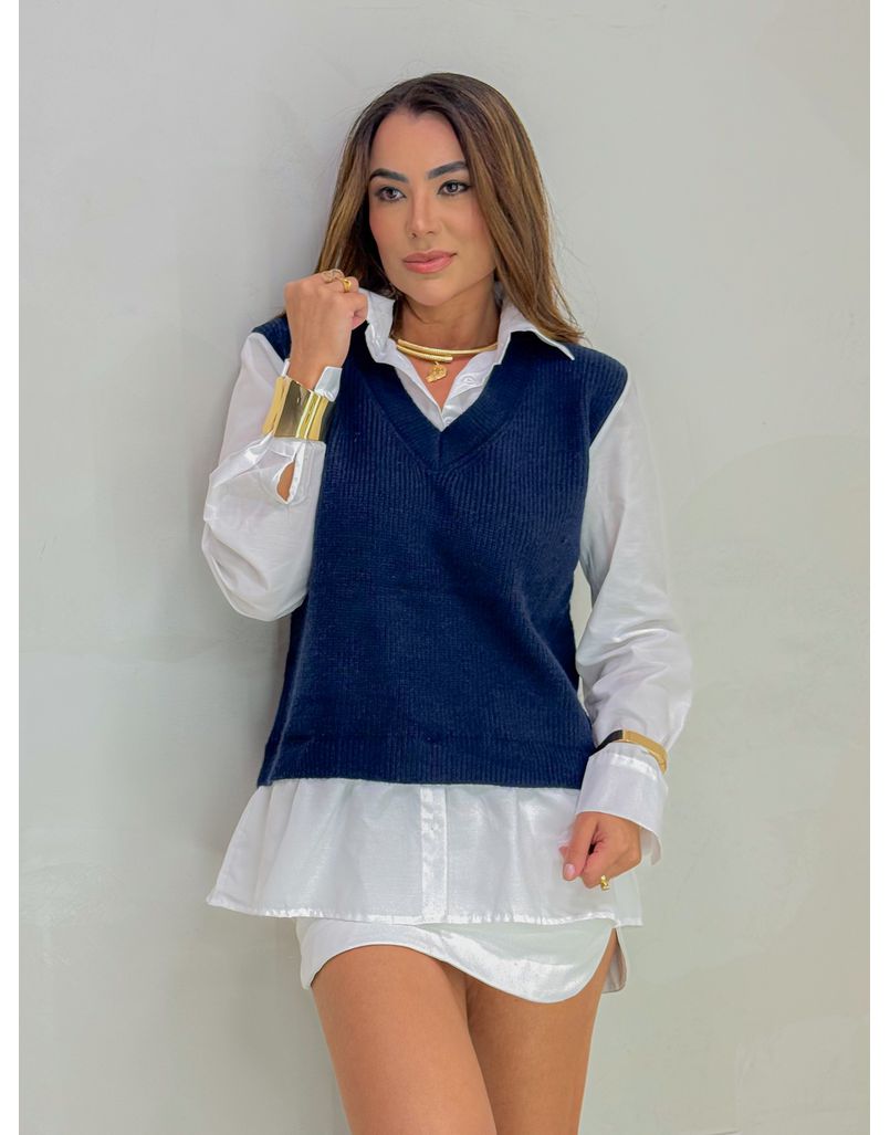 Suéter Camisa Marinho - Loja La Mina 