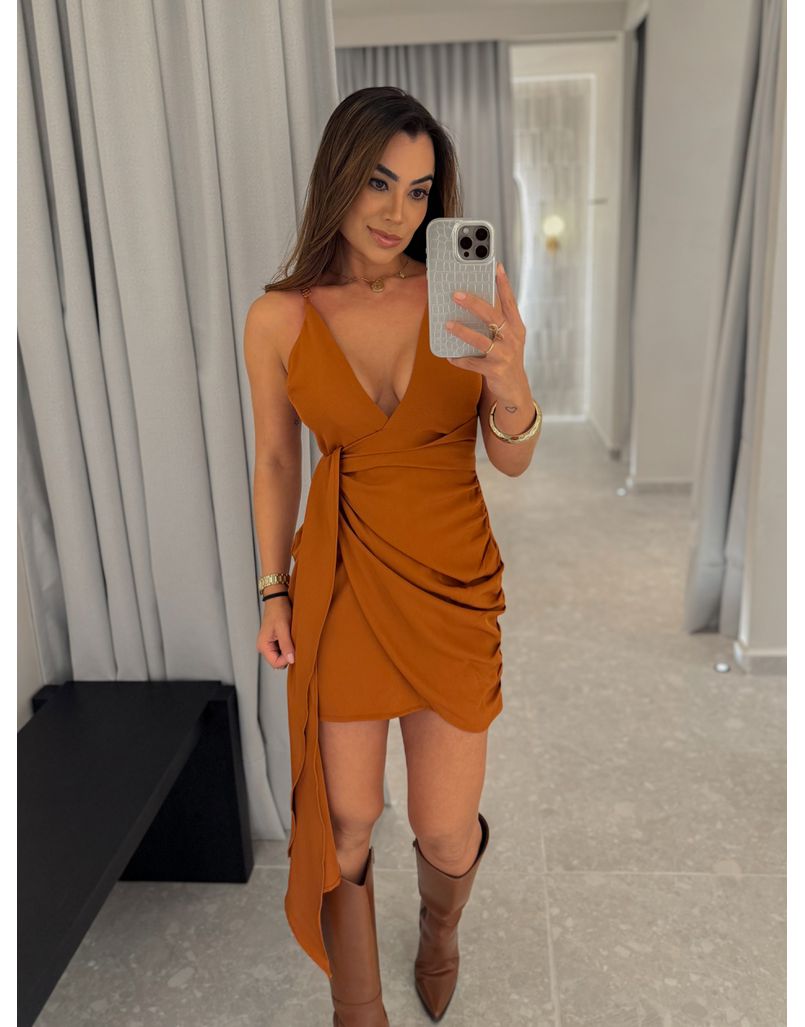 Vestido Alcinha Eduarda Marrom