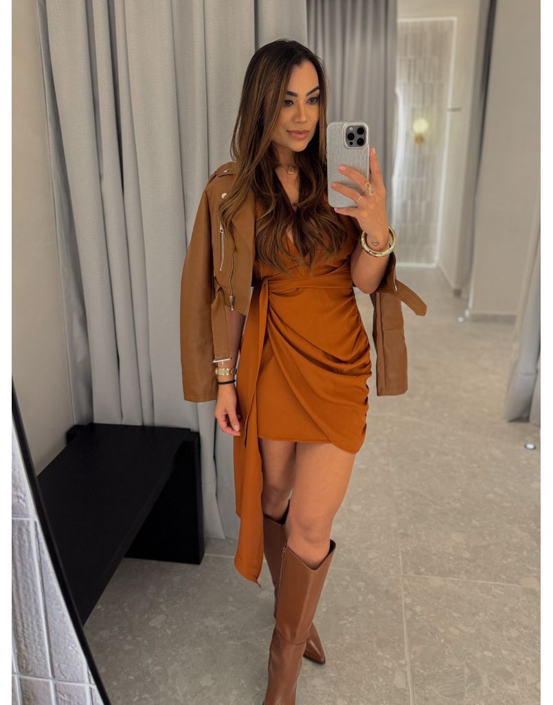 Vestido Alcinha Eduarda Marrom