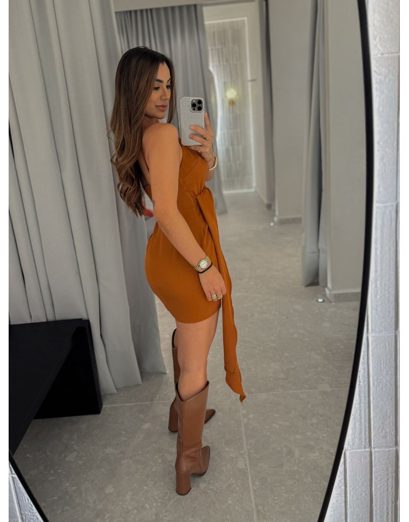 Vestido Alcinha Eduarda Marrom