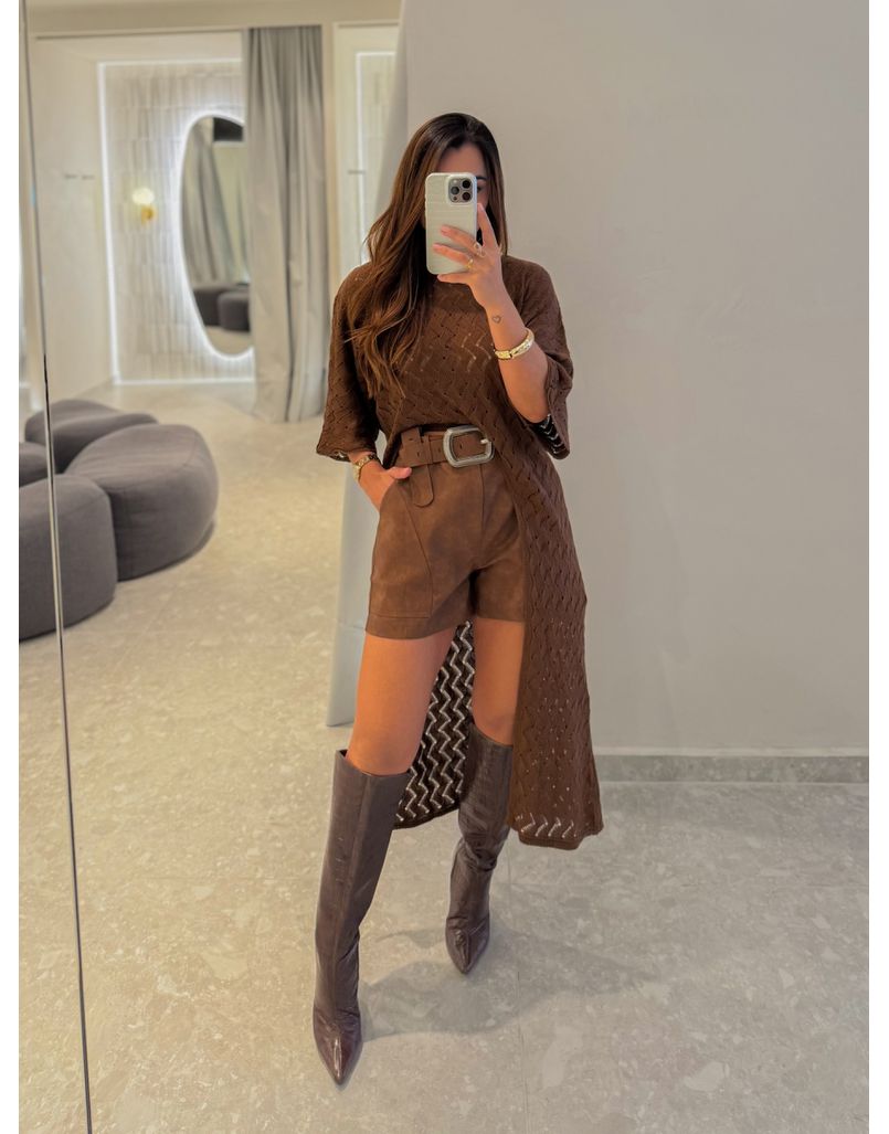 Blusa Tricot Rebeca Café