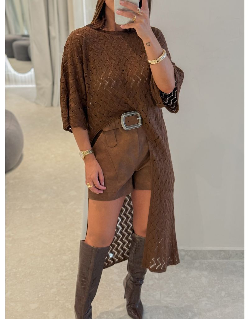 Blusa Tricot Rebeca Café
