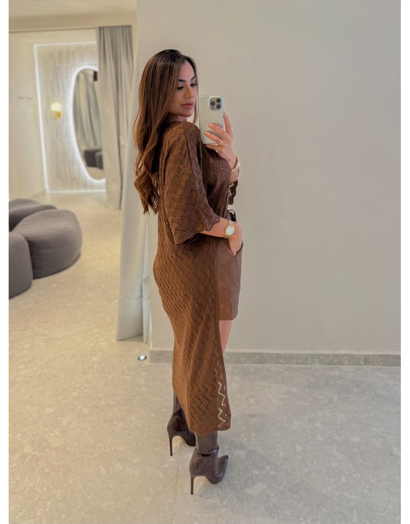 Blusa Tricot Rebeca Café