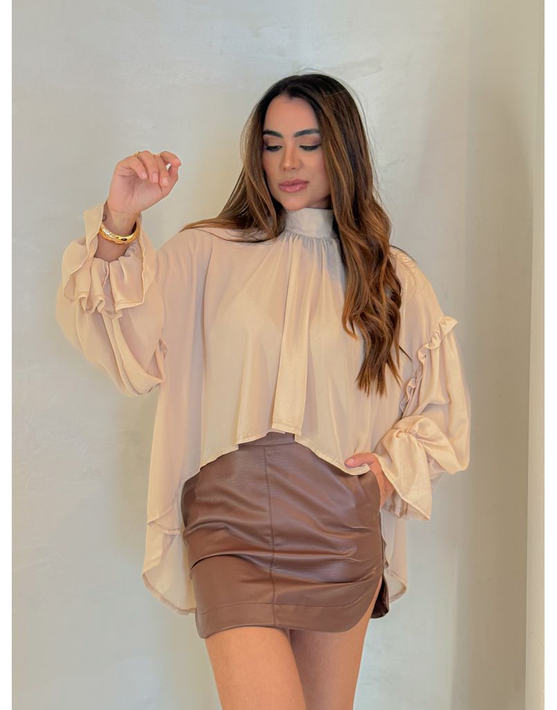 Blusa Mullet Areia - Loja La Mina 