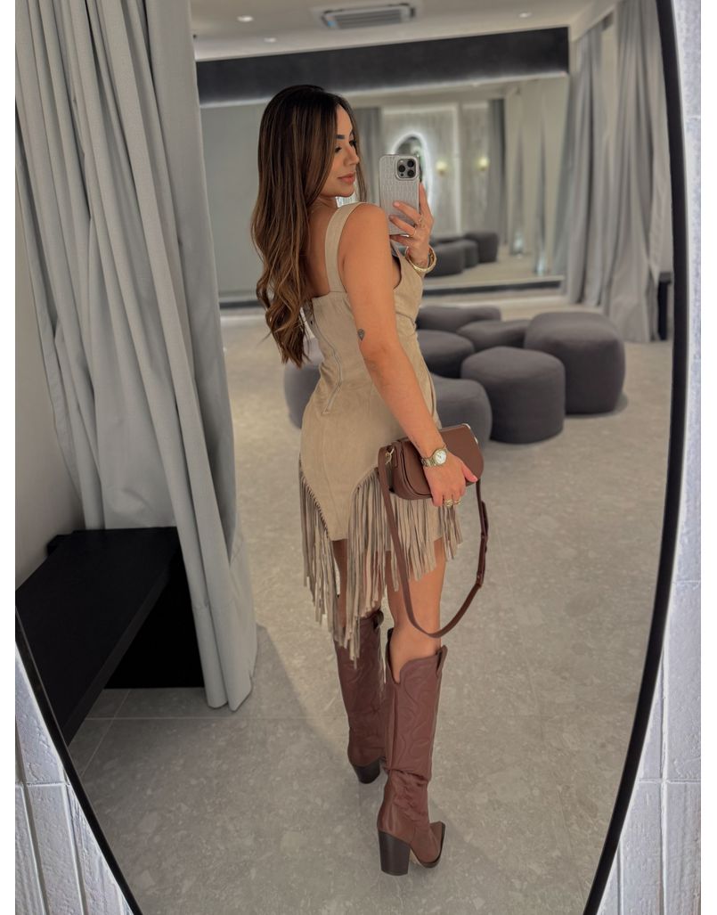 Vestido Franja Diana Cappuccino