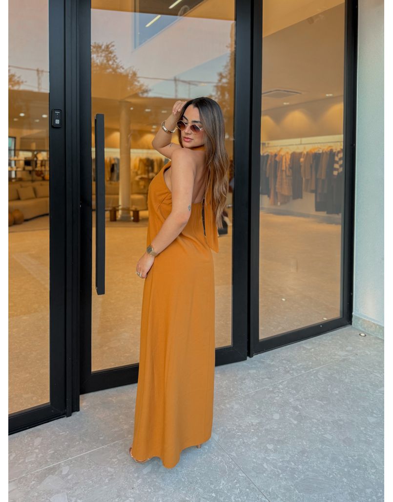 Vestido Midi Frente Única Melina Camelo