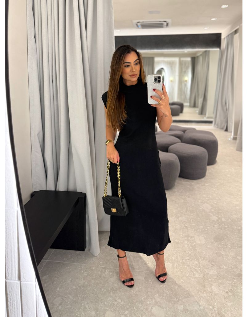 Vestido Muscle Tee Modal Preto