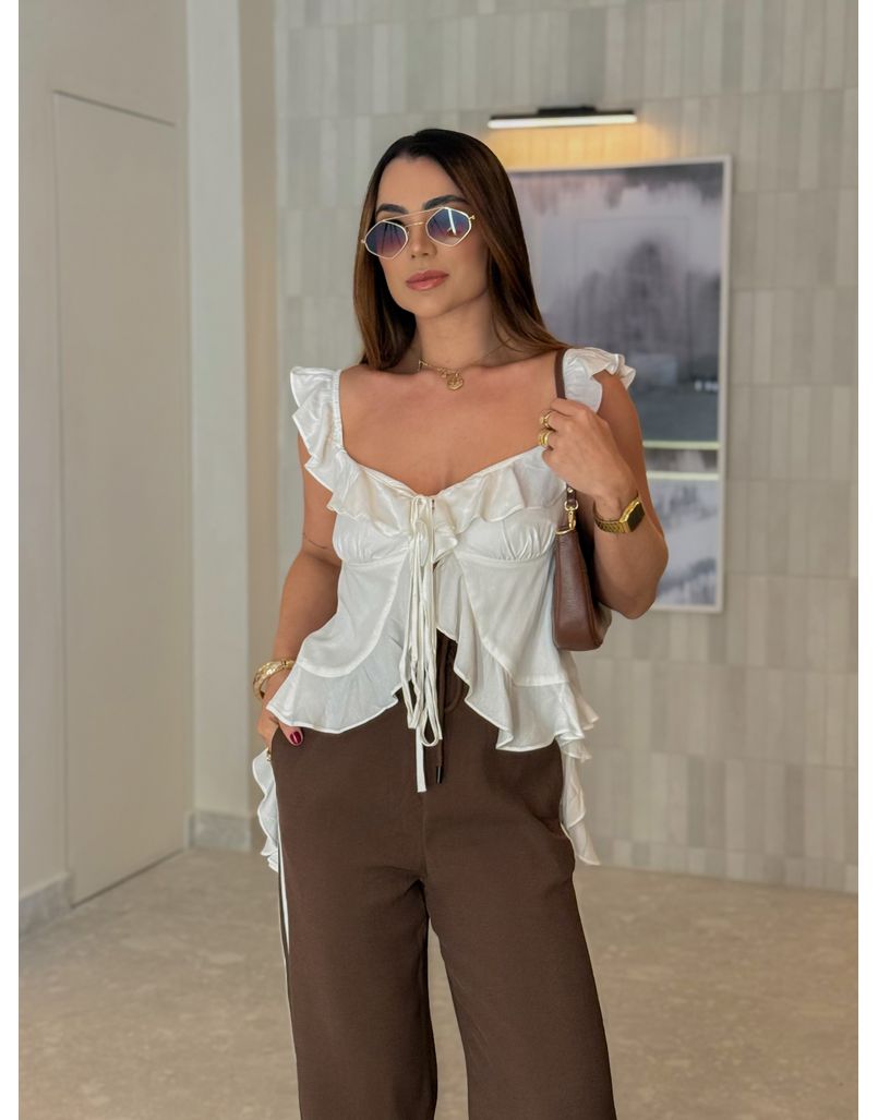 Blusa Boho Alice Branco - Loja La Mina 