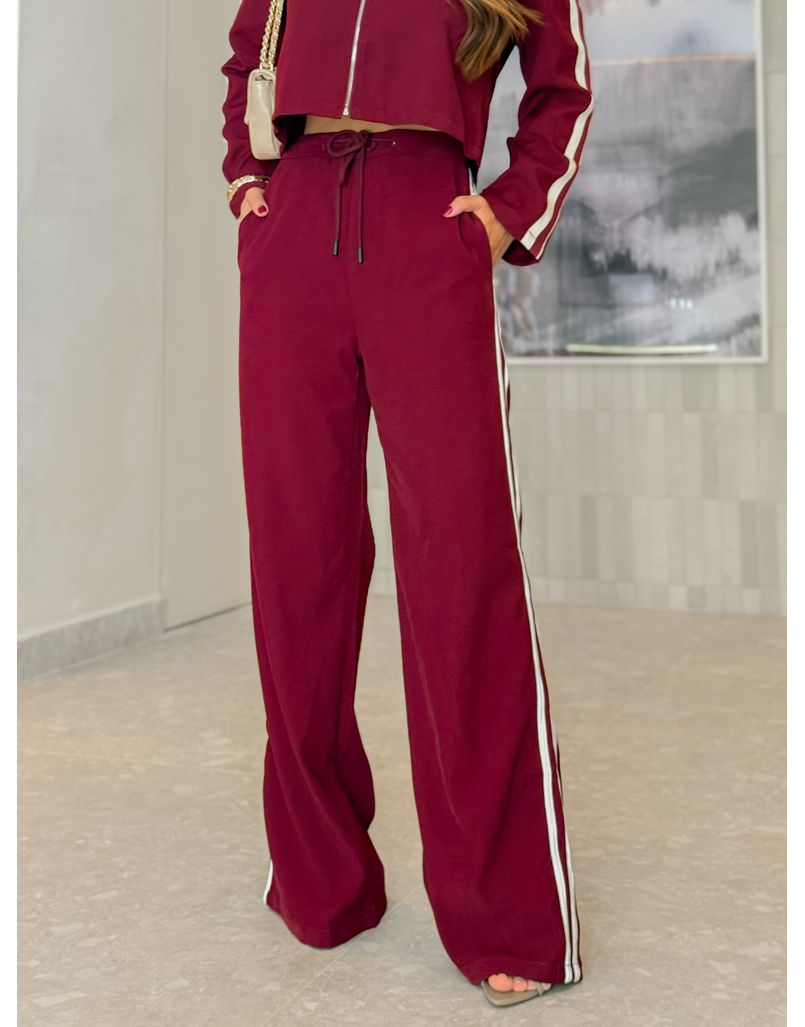 Calça Listra Isabella Cereja - Loja La Mina 