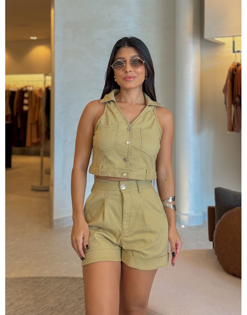 Conjunto Sarja Porto Cáqui - Loja La Mina 