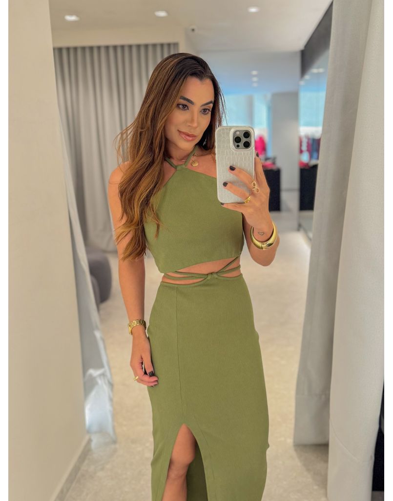 Conjunto Canelado Luara Verde