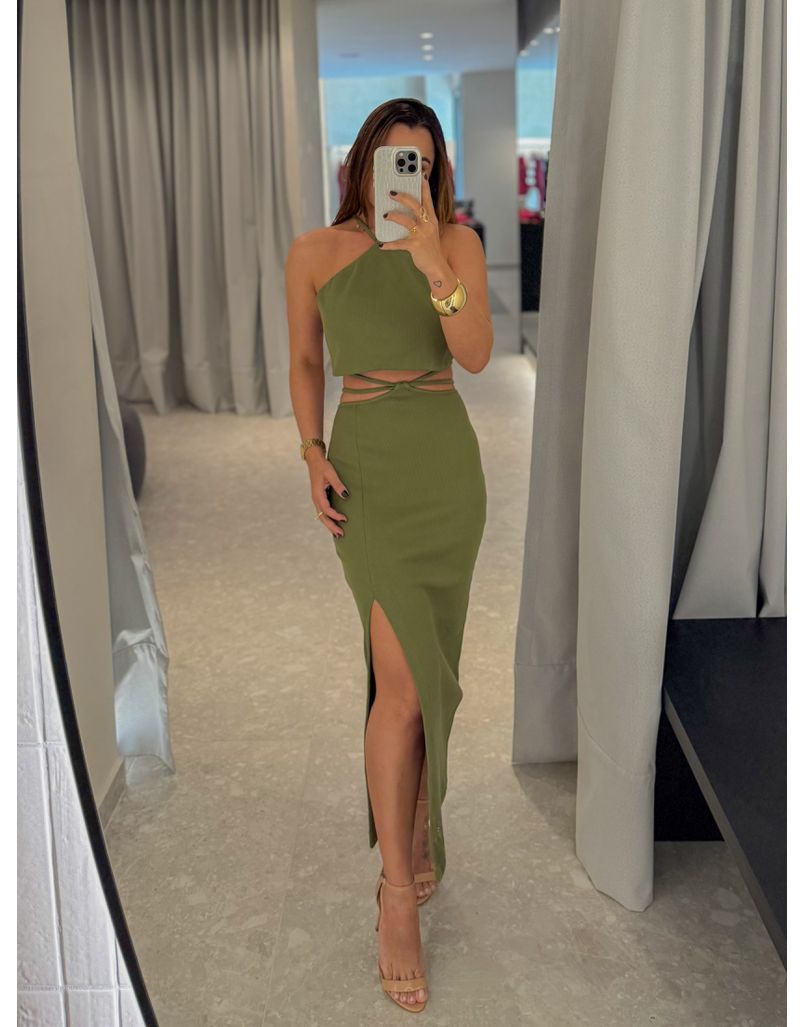 Conjunto Canelado Luara Verde