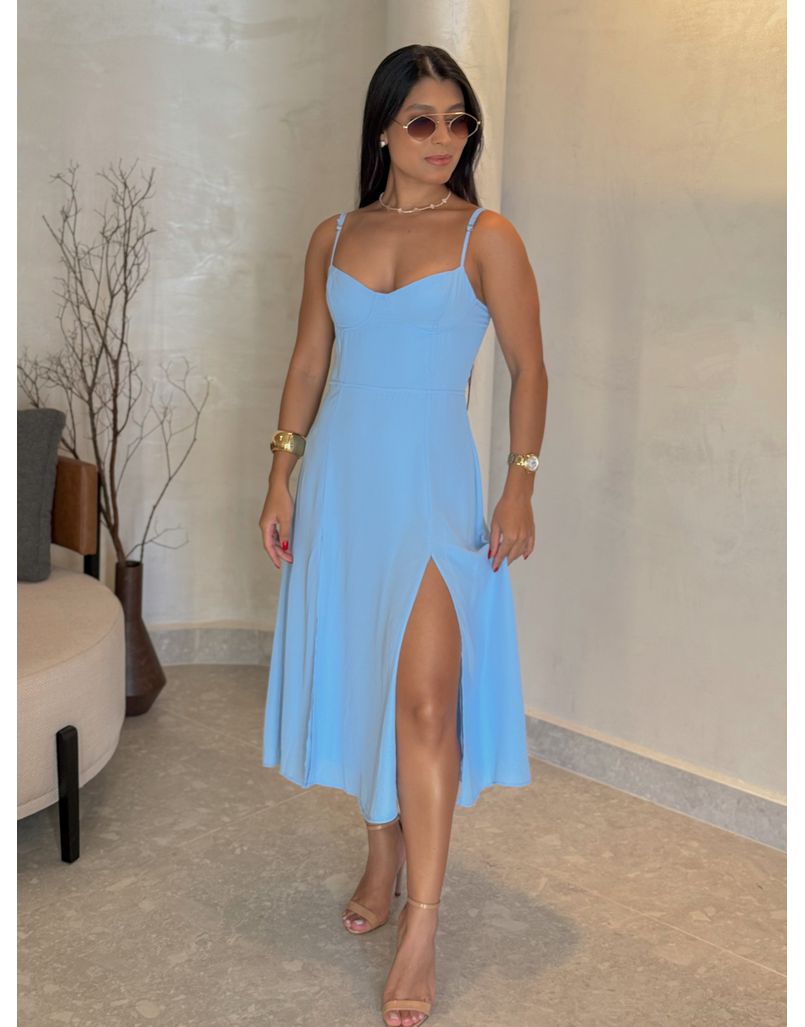 Vestido Meia Taça Lais Azul