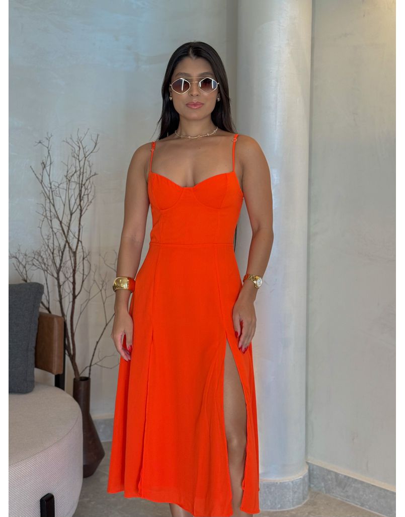 Vestido Meia Taça Lais Laranja