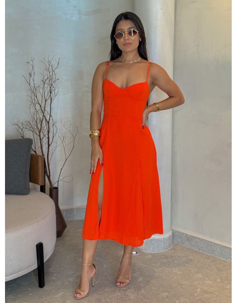 Vestido Meia Taça Lais Laranja