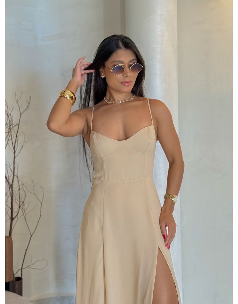Vestido Meia Taça Lais Cappuccino 