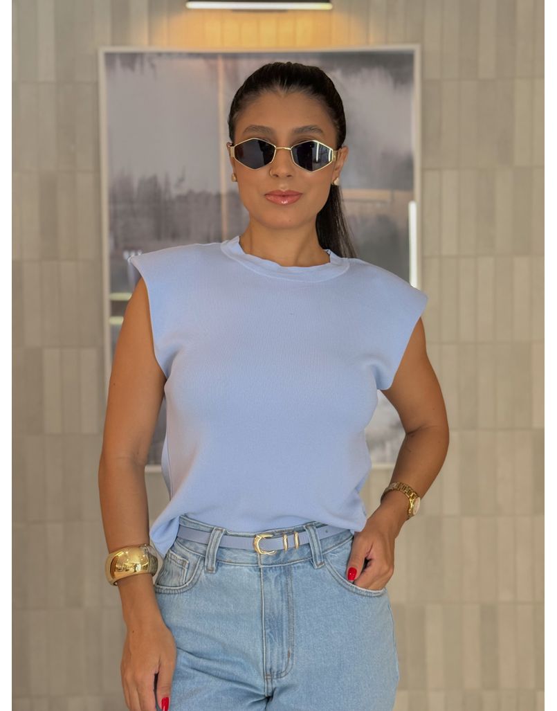 Blusa Muscle Tee Modal Light Azul - Loja La Mina 