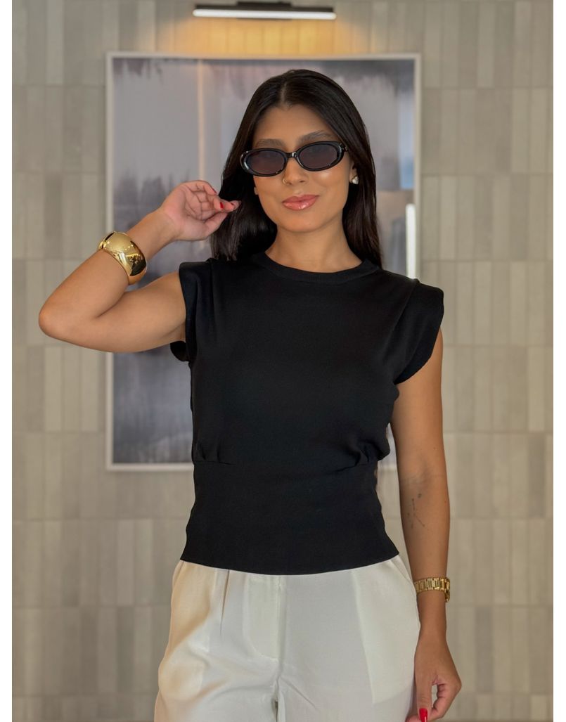 Blusa Muscle Tee Light Tânia Preto