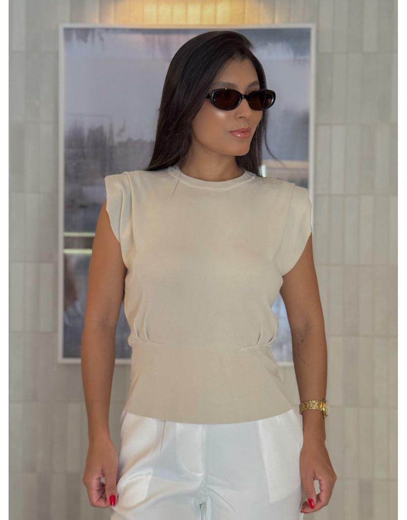 Blusa Muscle Tee Light Tânia Areia