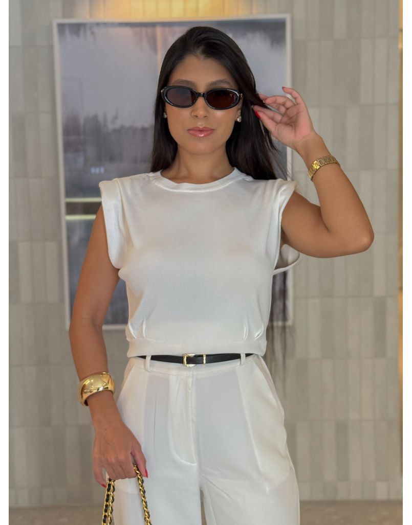 Blusa Muscle Tee Light Tânia Branco