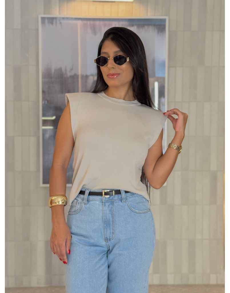 Blusa Muscle Tee Modal Light Cinza - Loja La Mina 