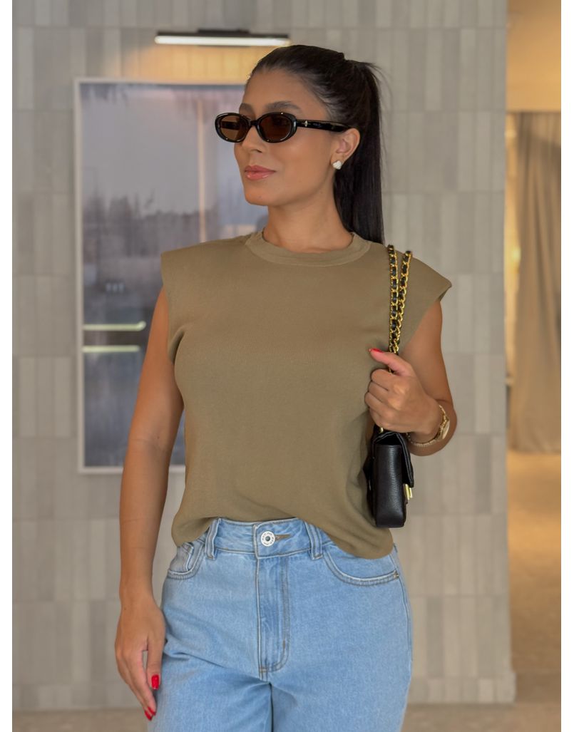 Blusa Muscle Tee Modal Light Caqui