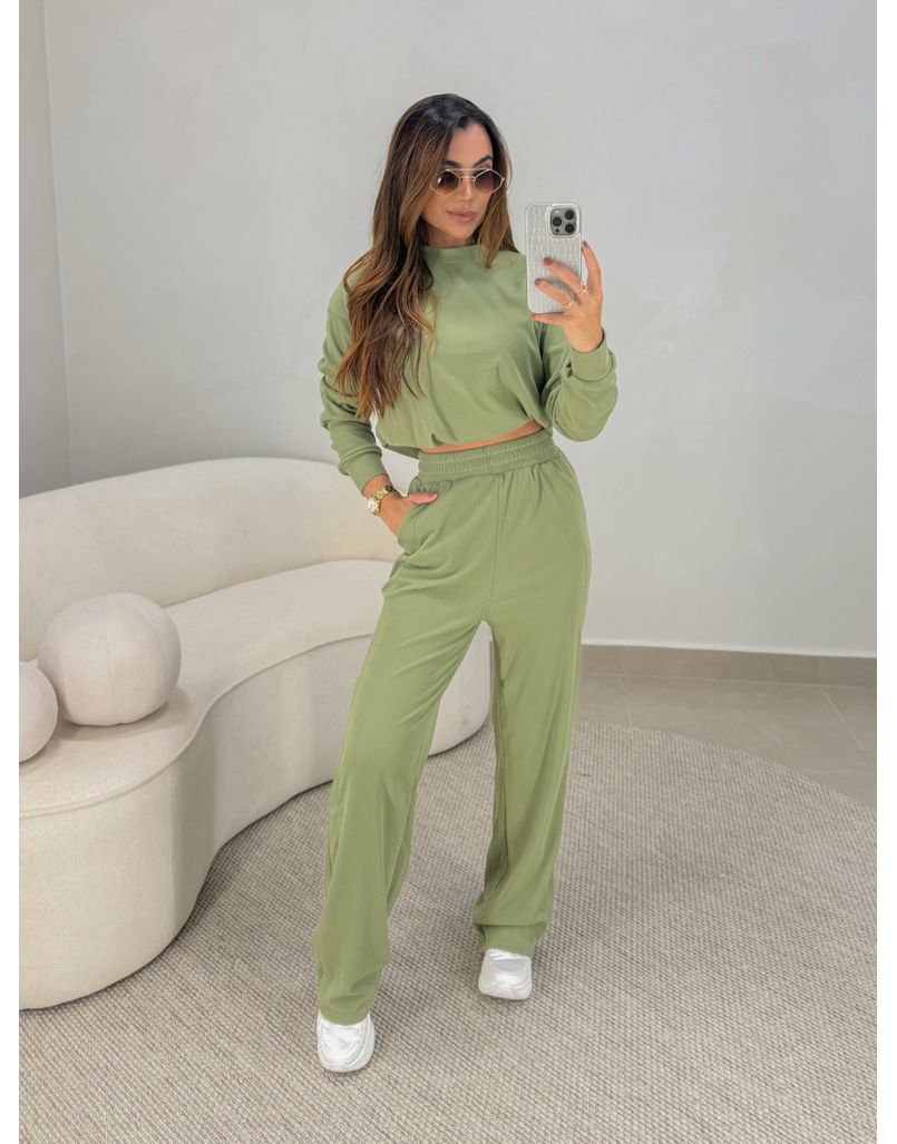 Conjunto Canelado Itália Verde 