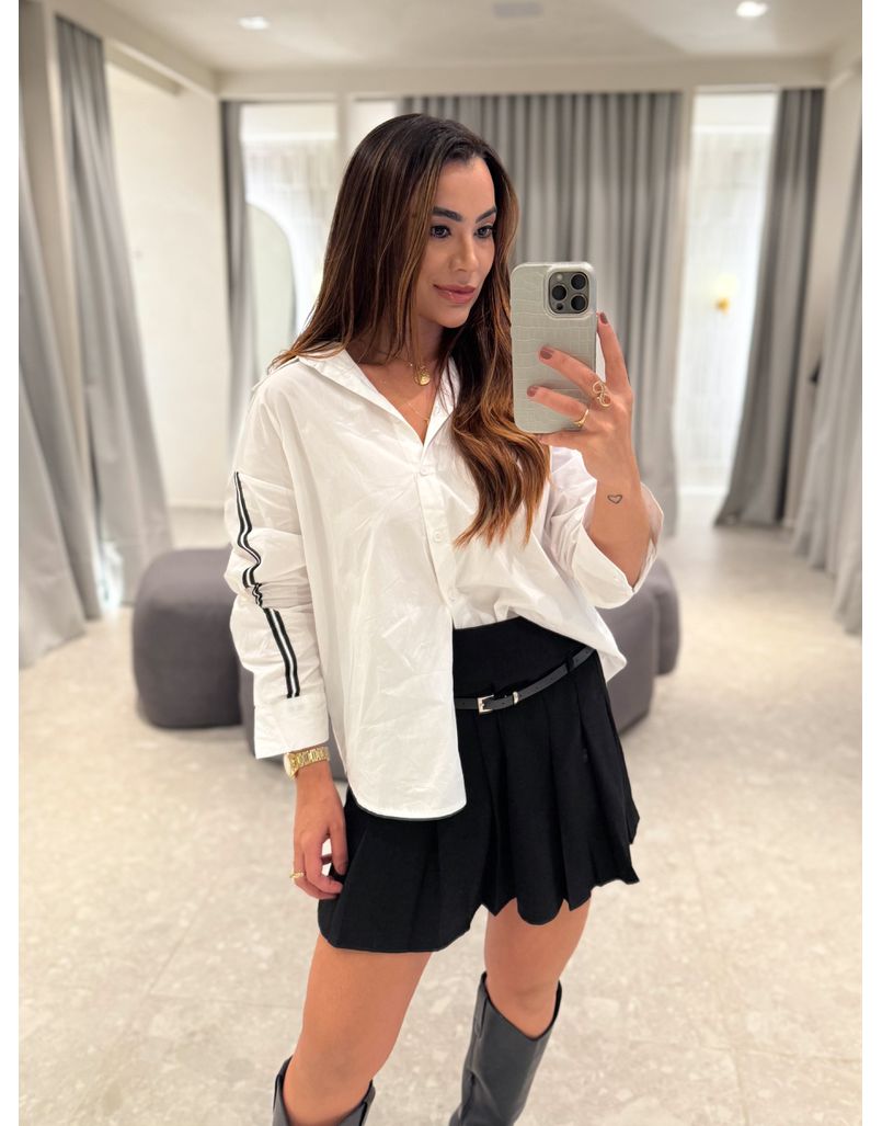 Camisa Listra Tricoline Branco - Loja La Mina 