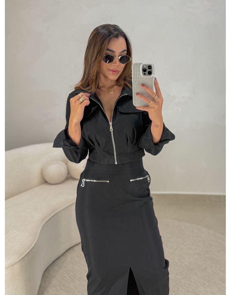 Conjunto Saia Lídia Preto