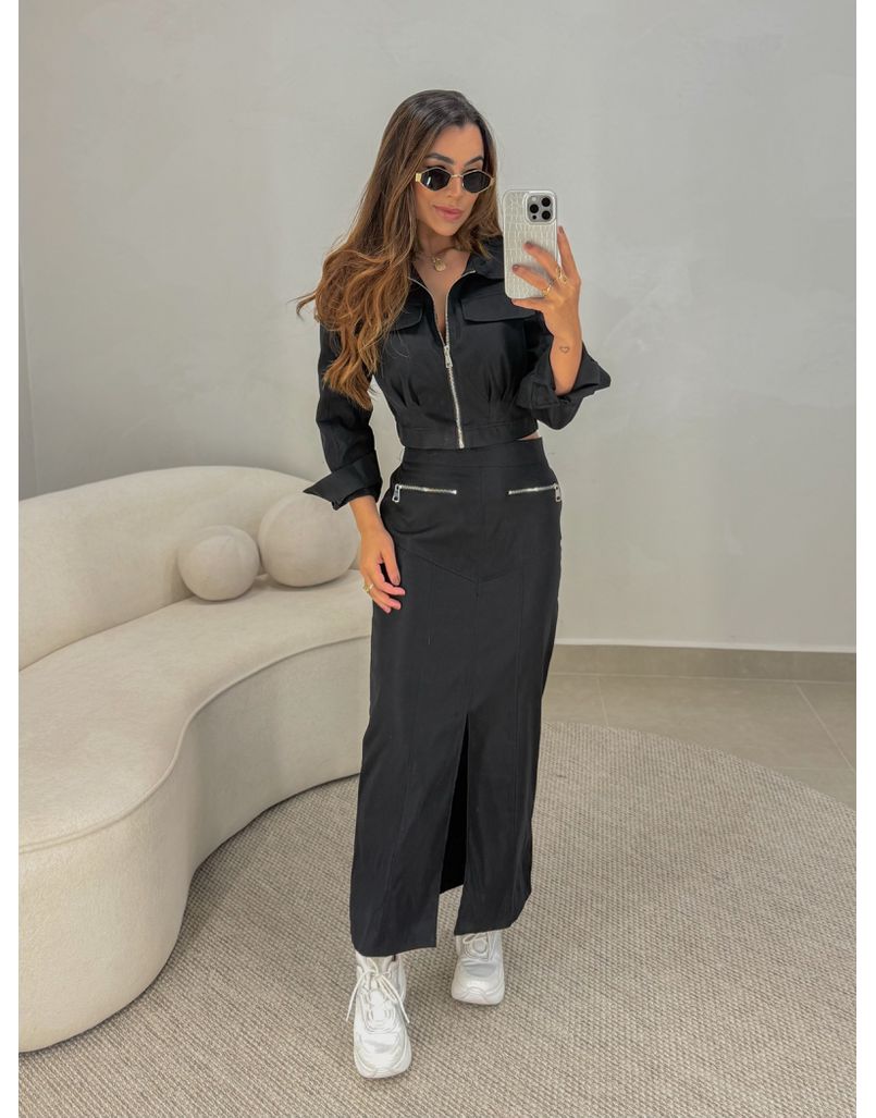 Conjunto Saia Lídia Preto
