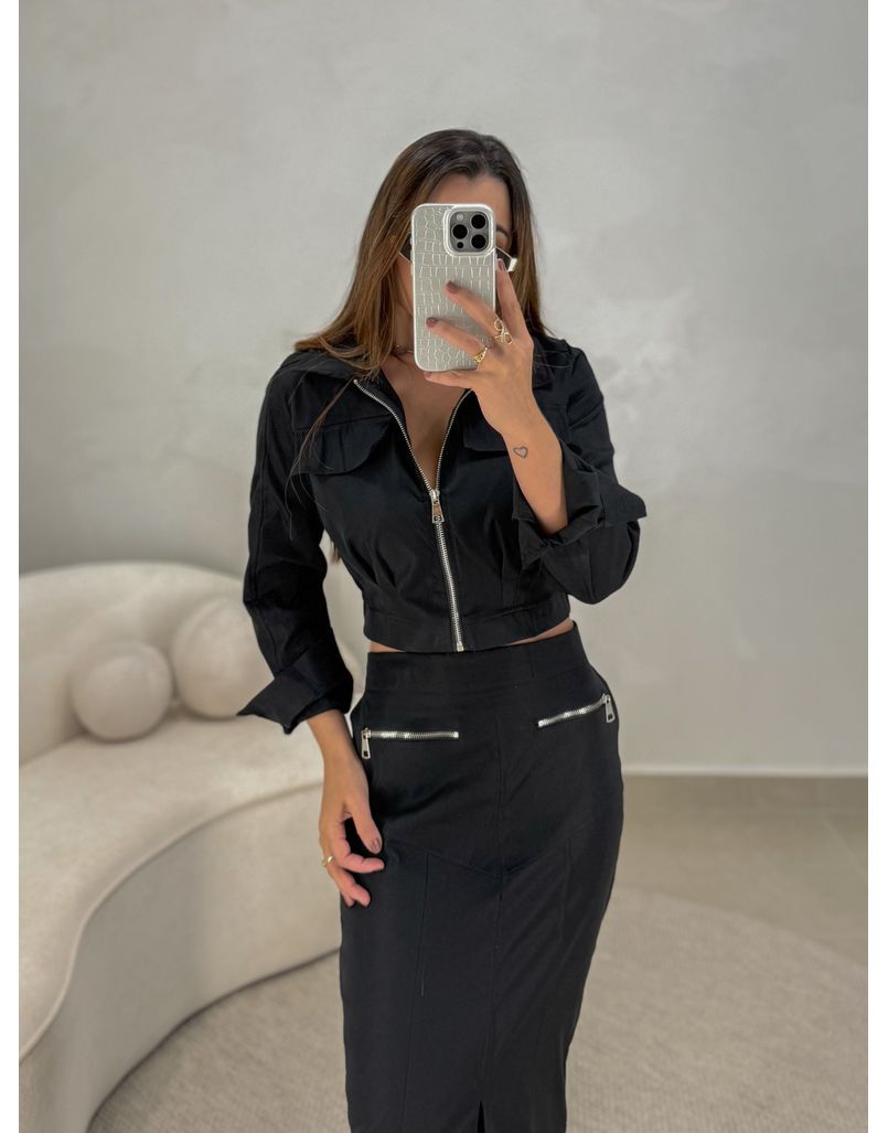 Conjunto Saia Lídia Preto