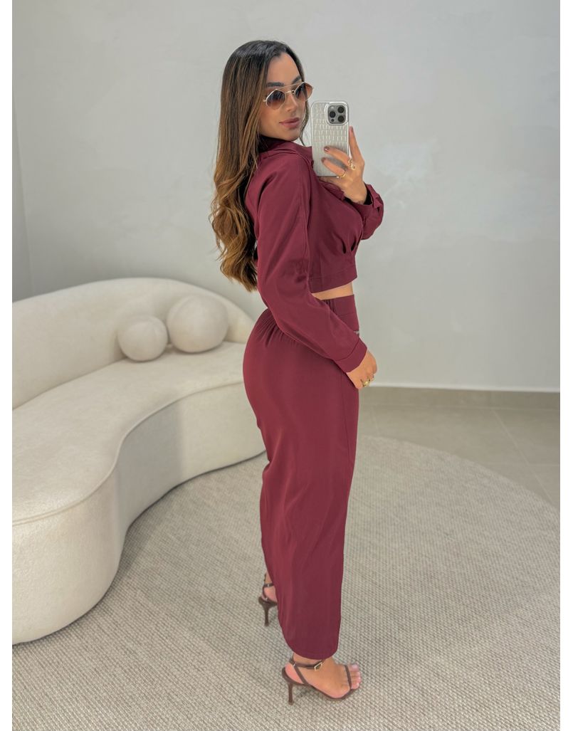 Conjunto Saia Lídia Cereja