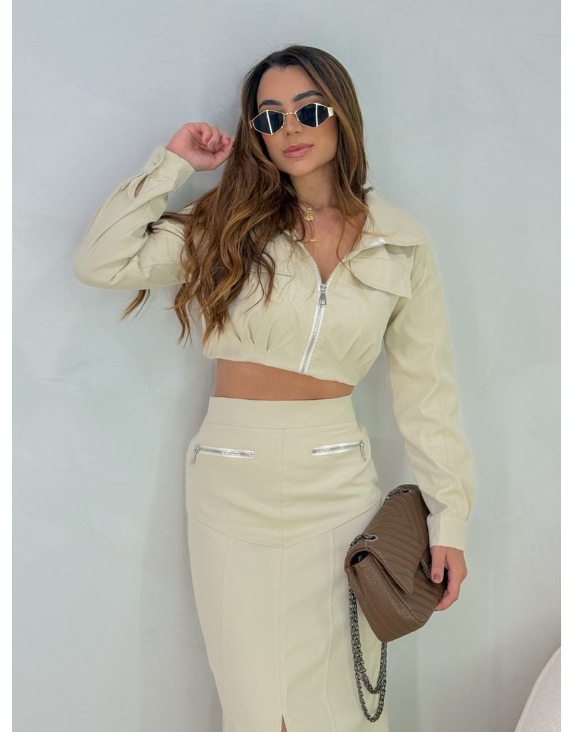 Conjunto Saia Lídia Areia