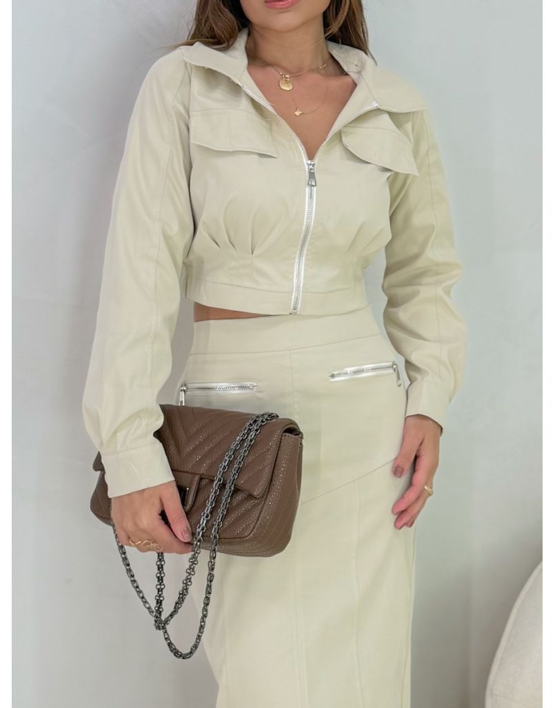 Conjunto Saia Lídia Areia