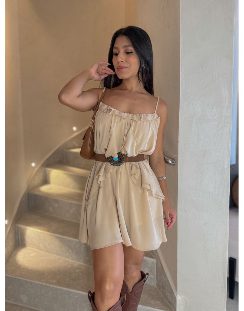 Vestido Bata Carla Areia