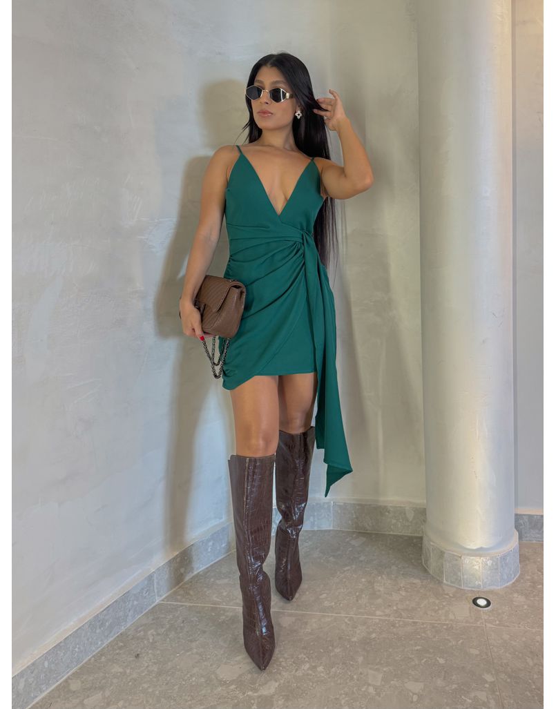 Vestido Alcinha Eduarda Verde - Loja La Mina 