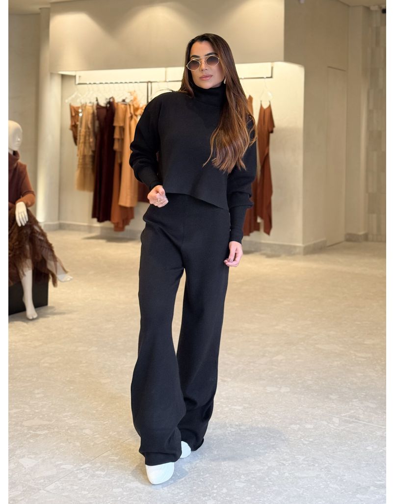 Conjunto Tricot Rússia Preto