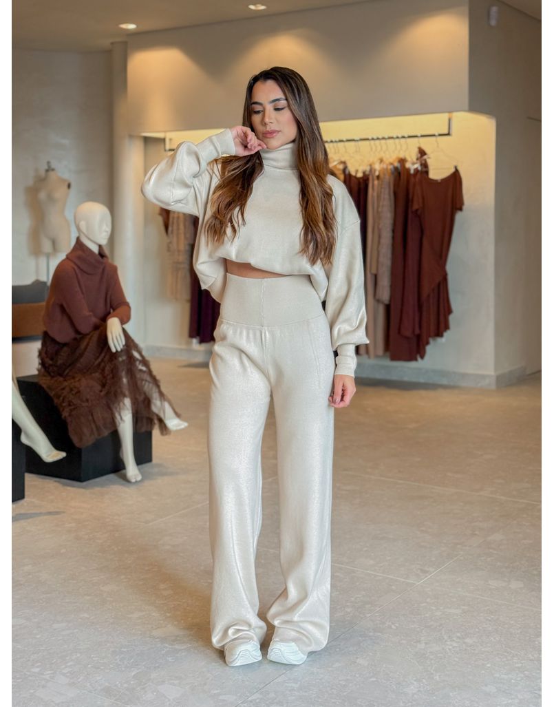 Conjunto Tricot Rússia Areia - Loja La Mina 