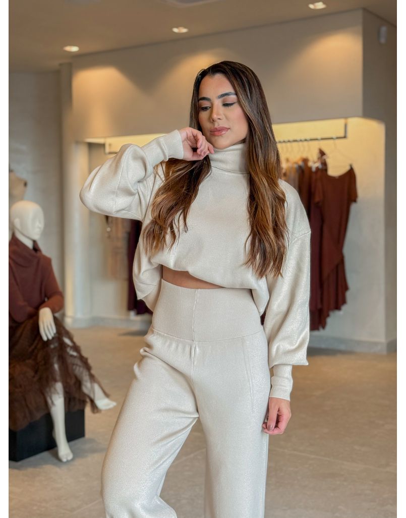 Conjunto Tricot Rússia Areia