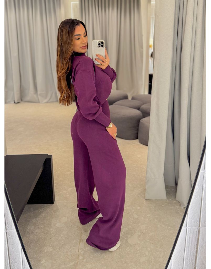 Conjunto Tricot Rússia Roxo