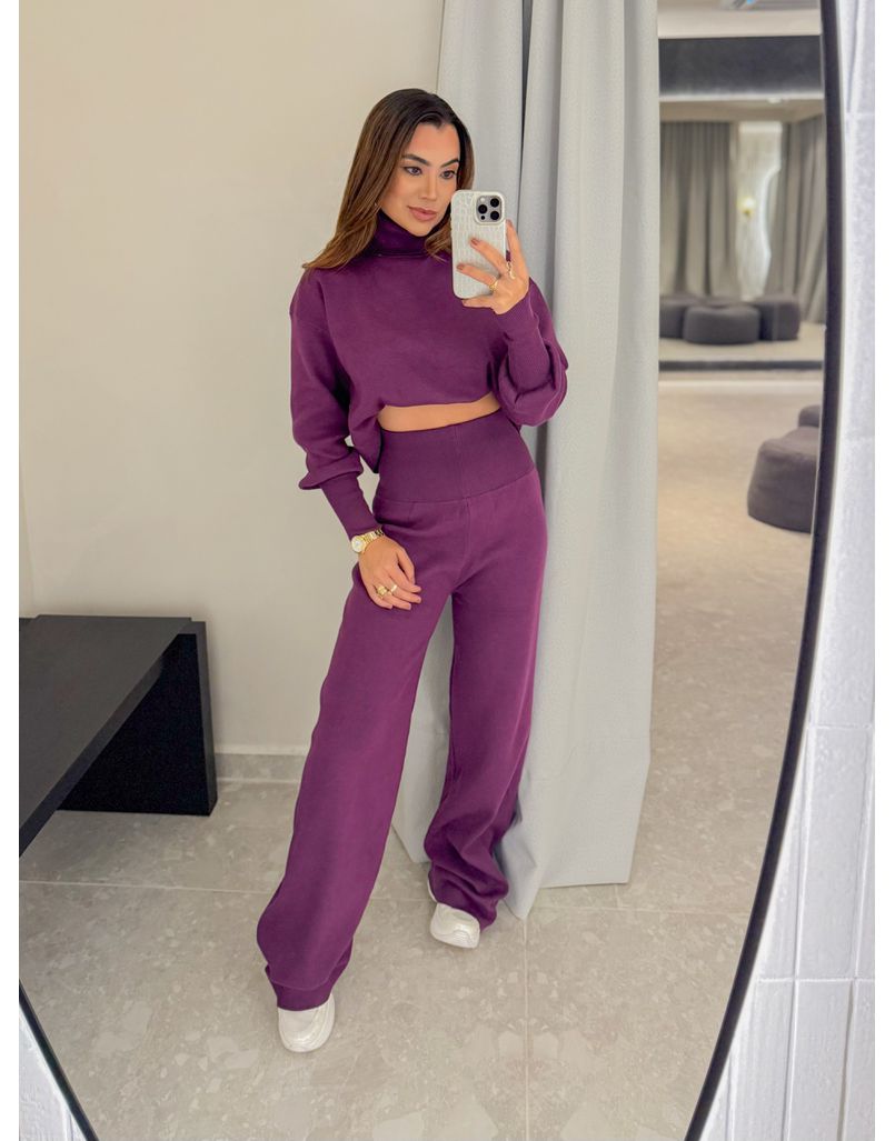 Conjunto Tricot Rússia Roxo