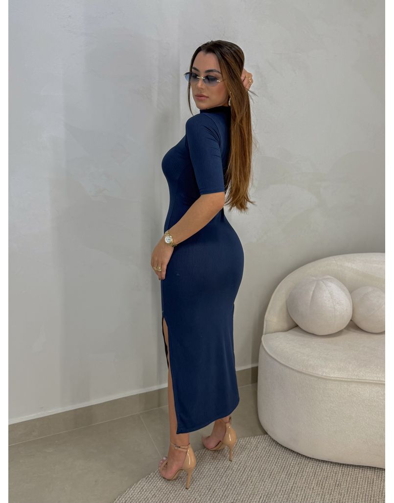 Vestido Canelado Cléo Marinho 