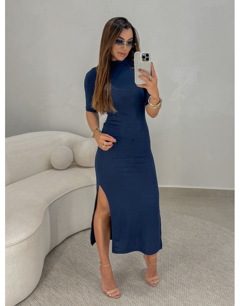 Vestido Canelado Cléo Marinho 