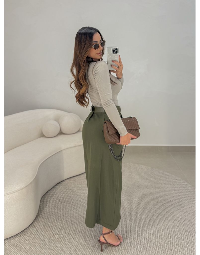 Saia Midi Francine Militar 