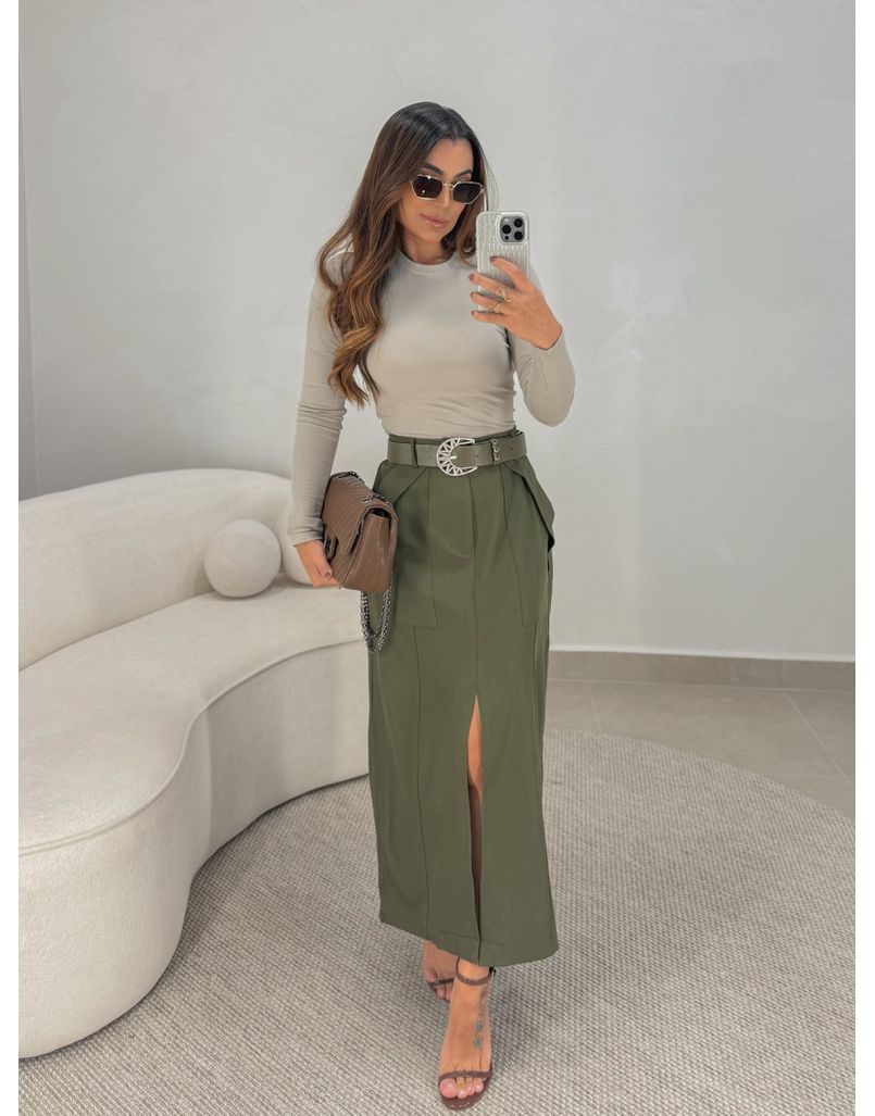 Blusa Manga Longa Madalena Argila