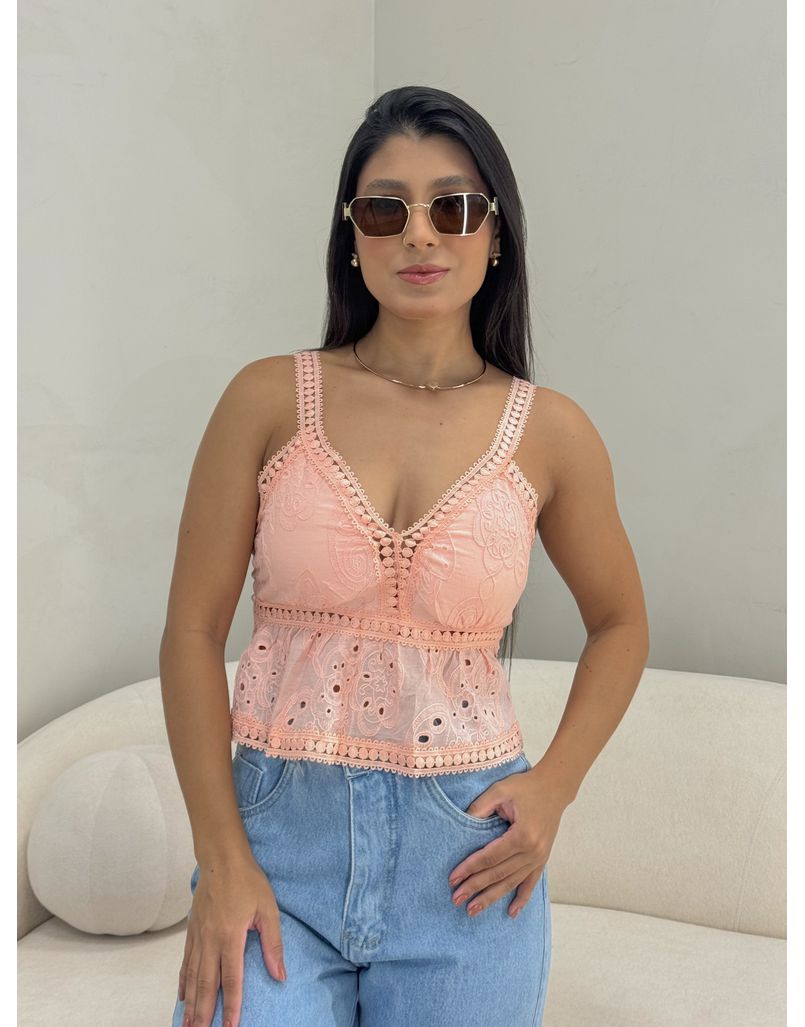 Blusa Alcinha Laise Rosa - Loja La Mina 