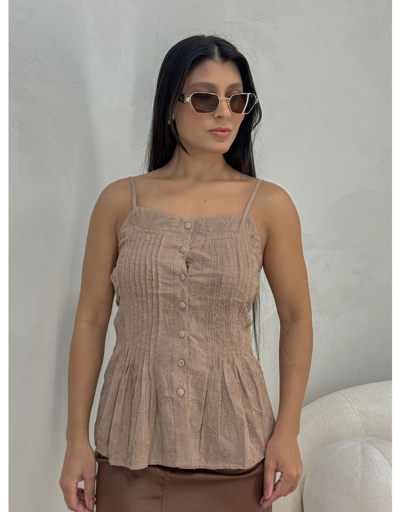 Blusa Laise Lenita Avelã - Loja La Mina 