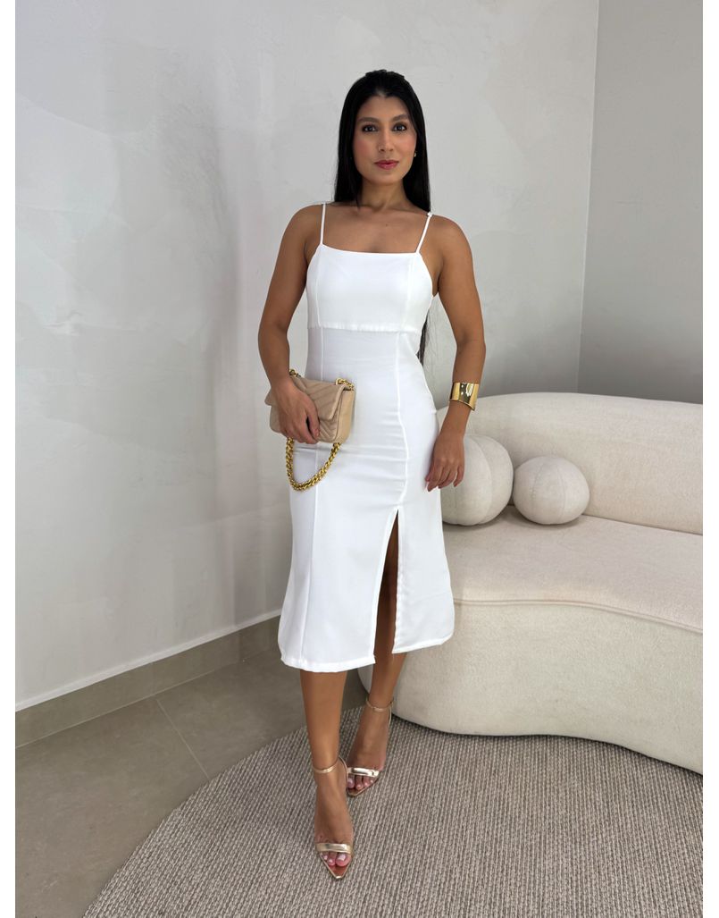 Vestido Midi Sofie Off - Loja La Mina 