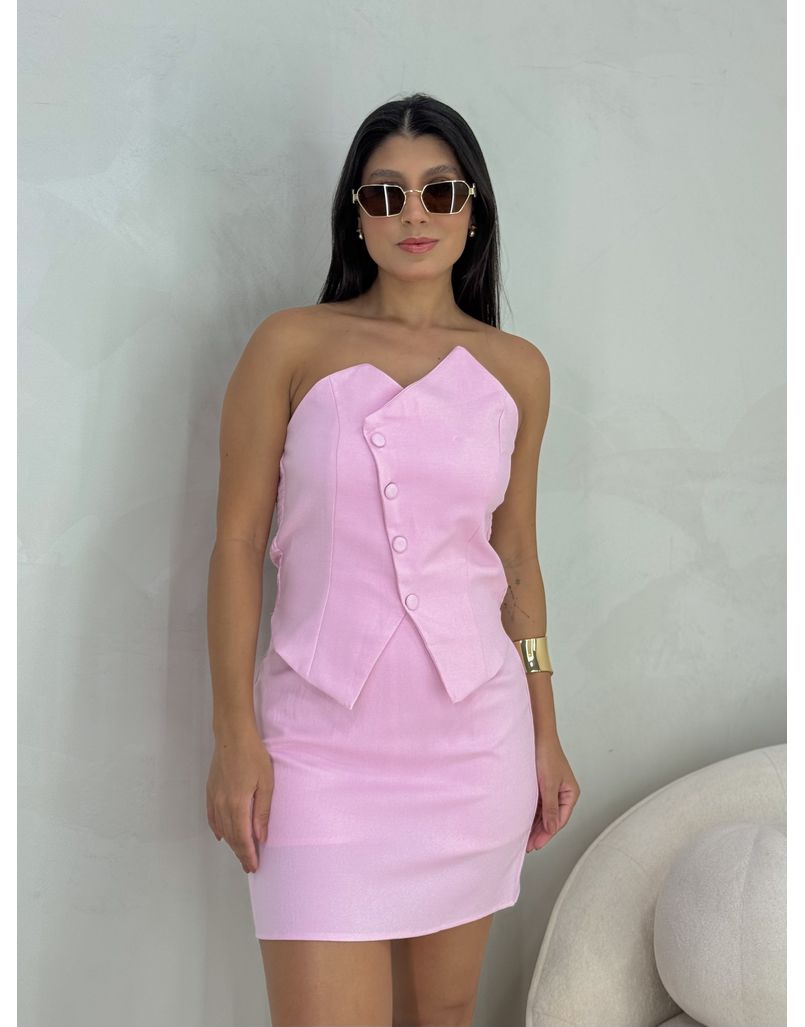 Conjunto Tomara Que Caia Raquel Rosa