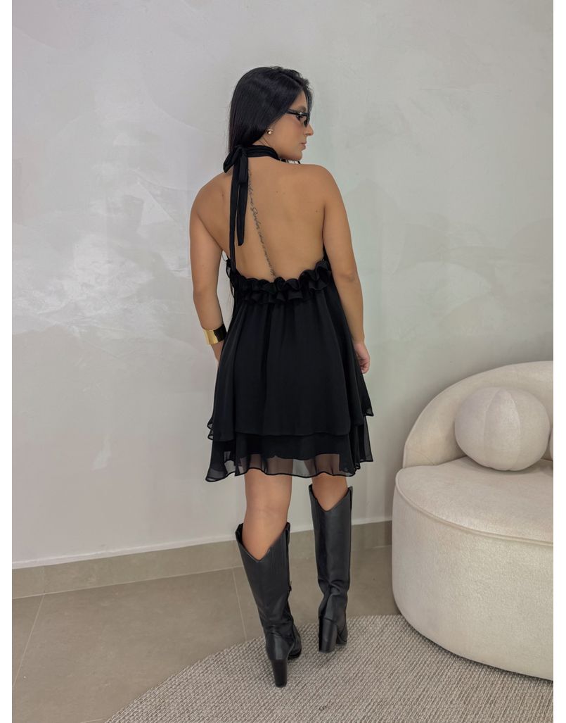Vestido Liso Eloá Preto